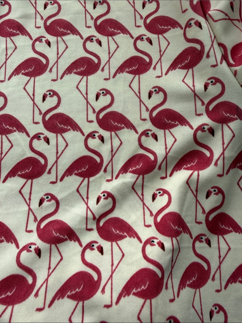 LuLaRoe Beige and Pink Flamingo Print Julia Dress - Picture 2 of 5